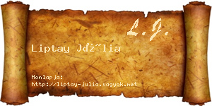 Liptay Júlia névjegykártya